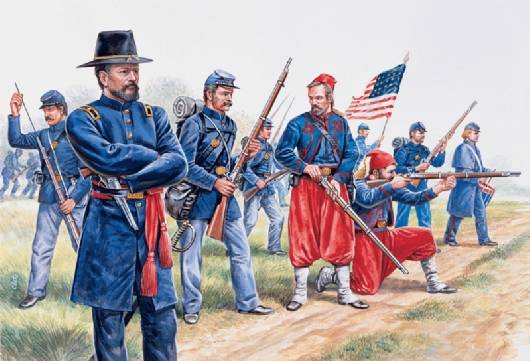 Union Infantry and Zouaves